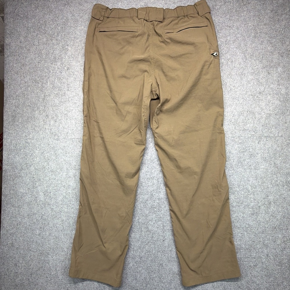 Duluth Flex Dry On The Fly Pants Men's L x 32 Brown Hiking Cargo 37x32